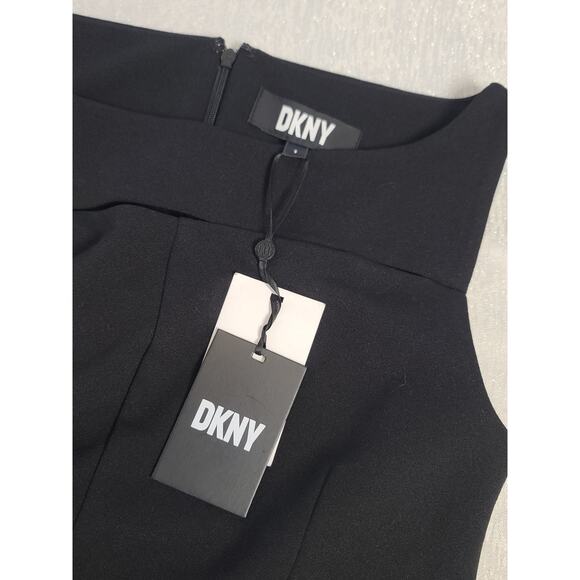 DKNY women's sleveless cut-out peplum top black Size Small Matrix minimalist - Picture 7 of 8